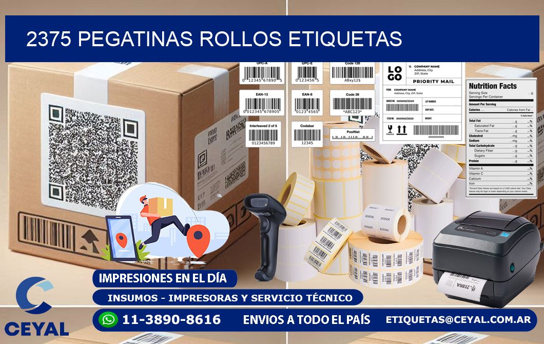 2375 Pegatinas rollos etiquetas