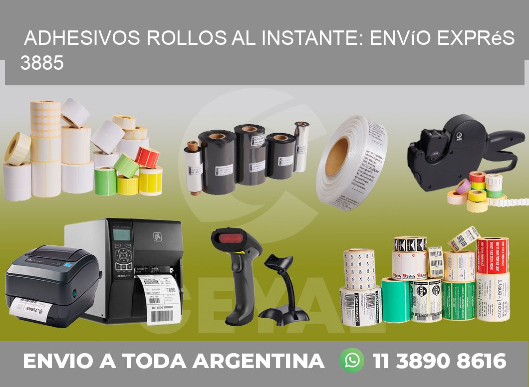 Adhesivos rollos al Instante: Envío Exprés 3885
