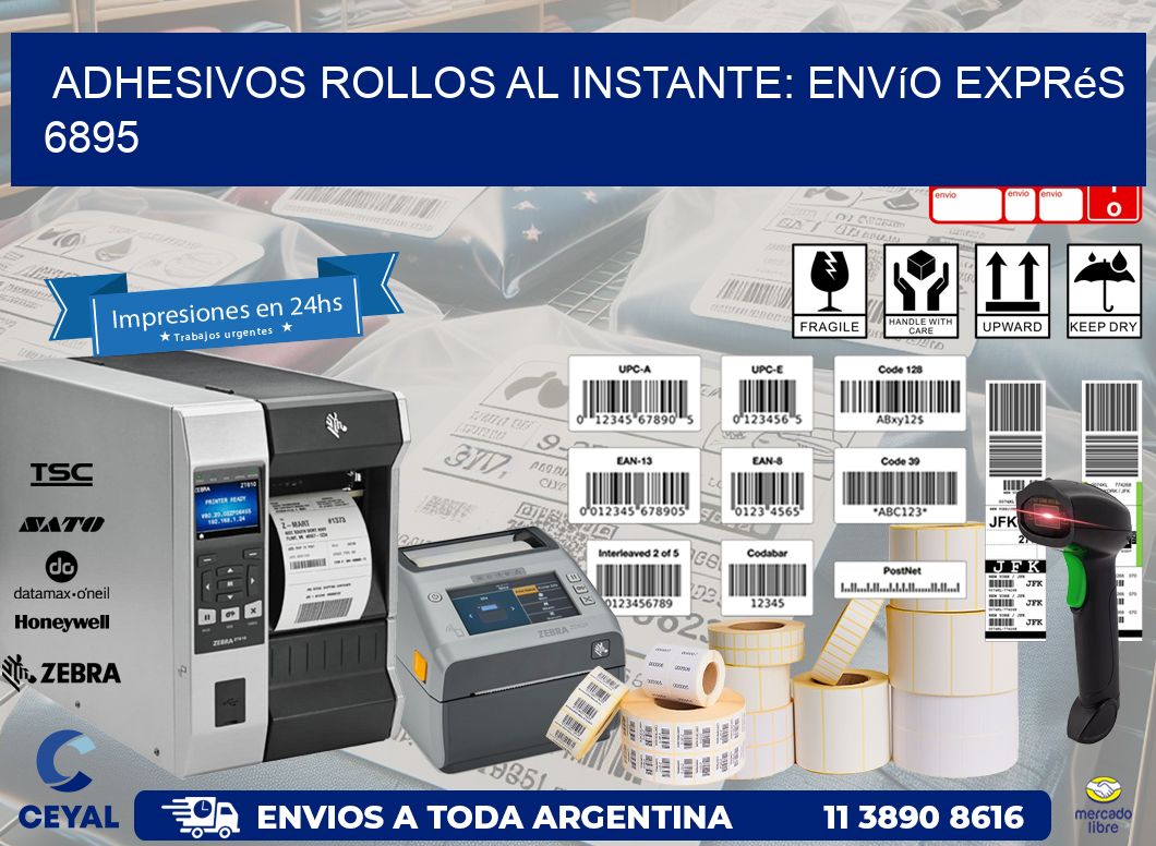 Adhesivos rollos al Instante: Envío Exprés 6895