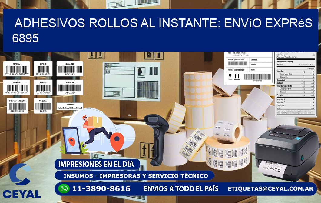 Adhesivos rollos al Instante: Envío Exprés 6895
