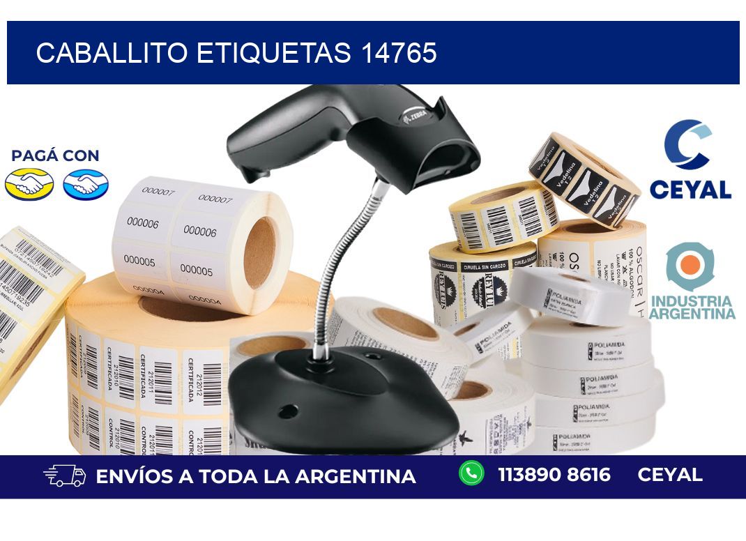 Caballito etiquetas 14765