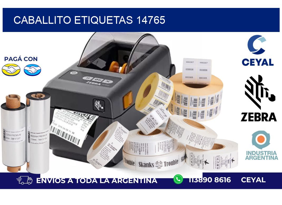 Caballito etiquetas 14765