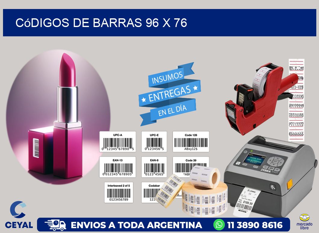 Códigos de Barras 96 x 76