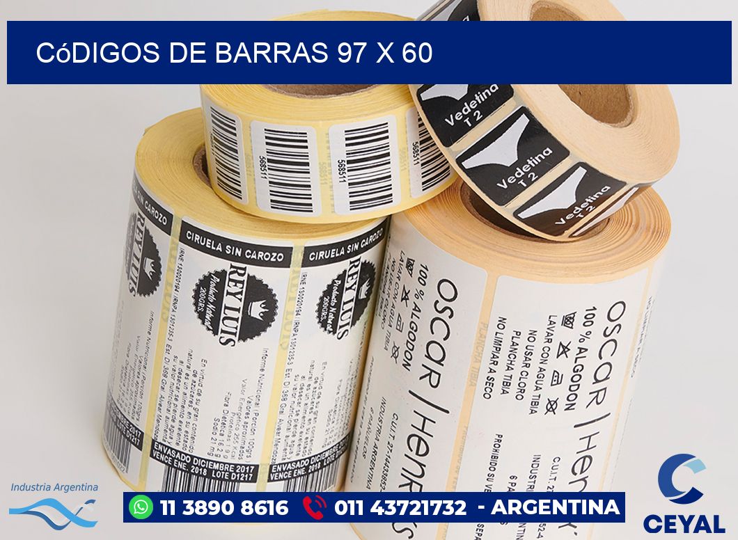 Códigos de Barras 97 x 60