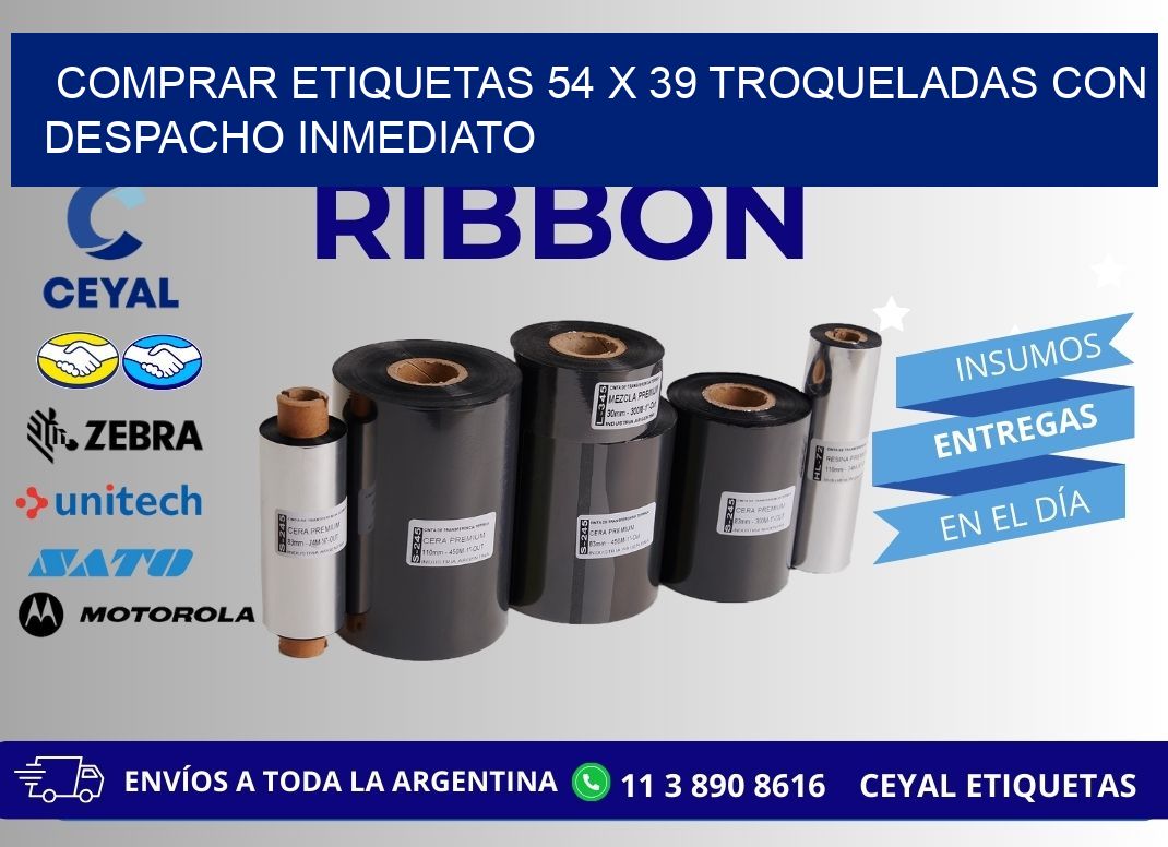 Comprar etiquetas 54 x 39 troqueladas con despacho inmediato
