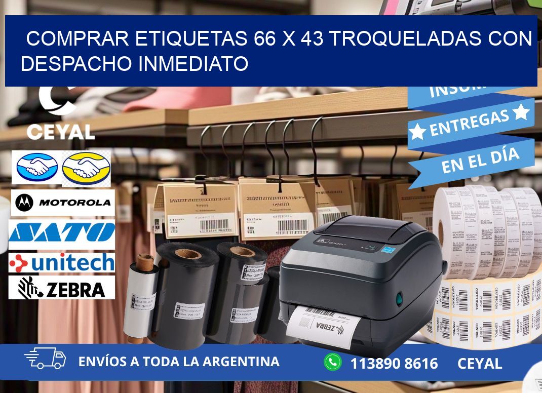 Comprar etiquetas 66 x 43 troqueladas con despacho inmediato