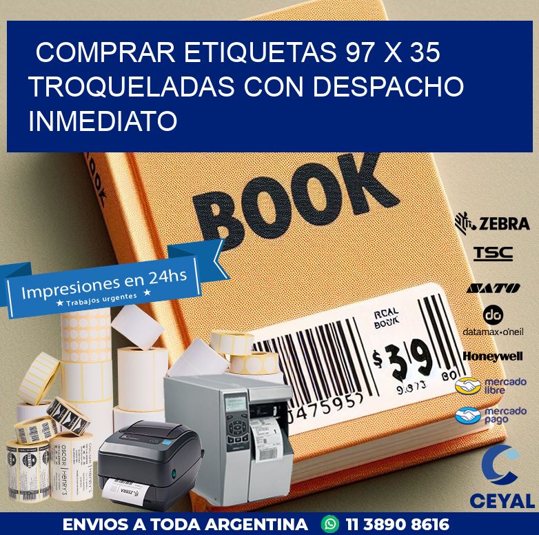 Comprar etiquetas 97 x 35 troqueladas con despacho inmediato