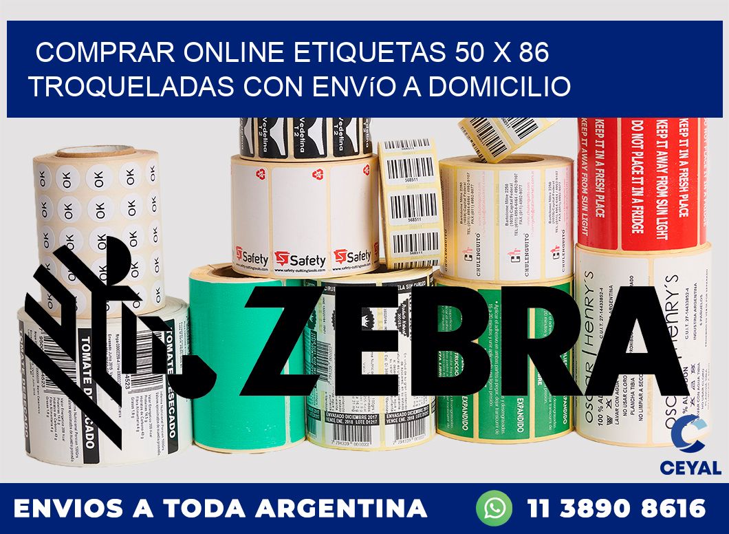 Comprar online etiquetas 50 x 86 troqueladas con envío a domicilio