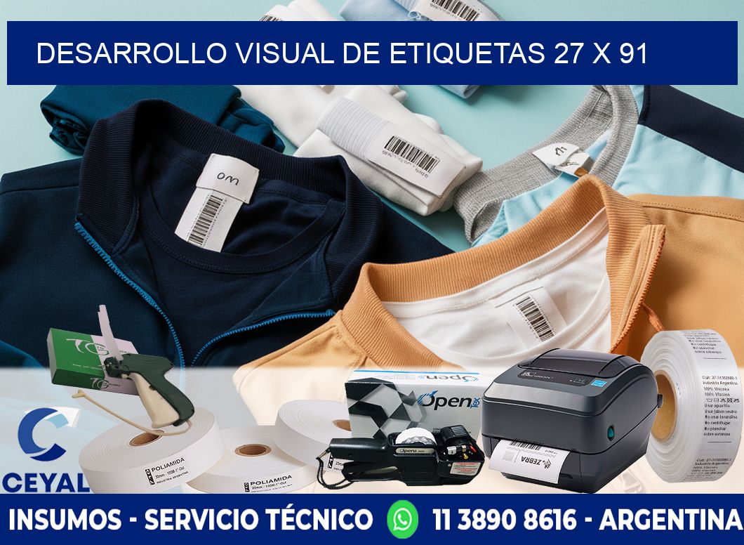 Desarrollo visual de etiquetas 27 x 91