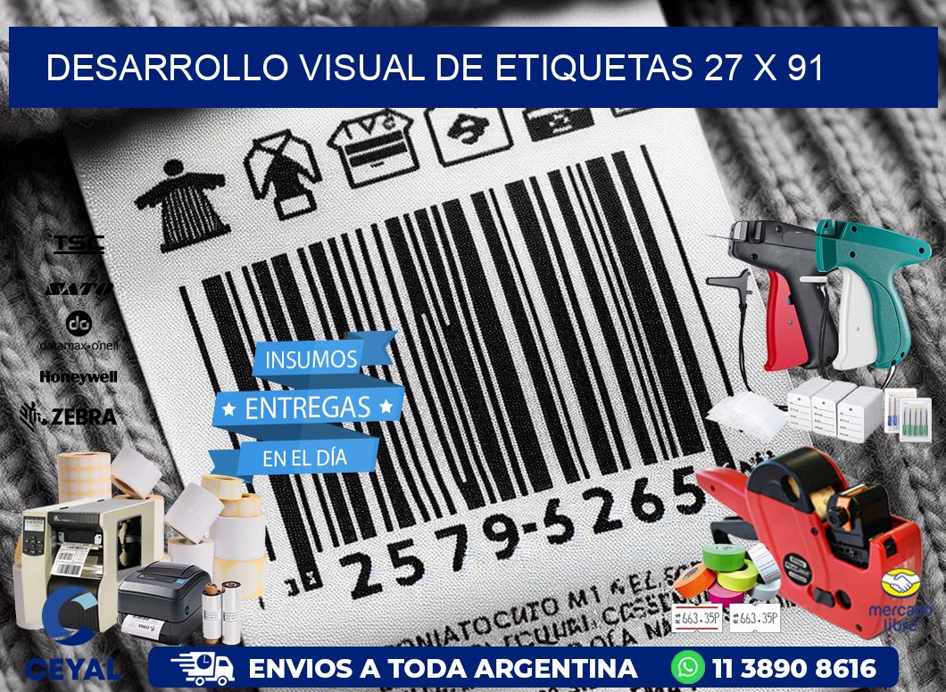 Desarrollo visual de etiquetas 27 x 91
