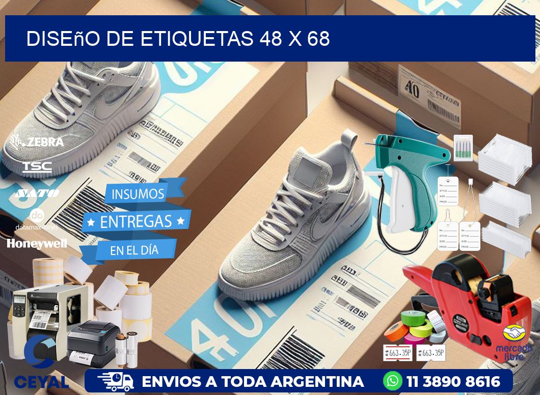 Diseño de etiquetas 48 x 68
