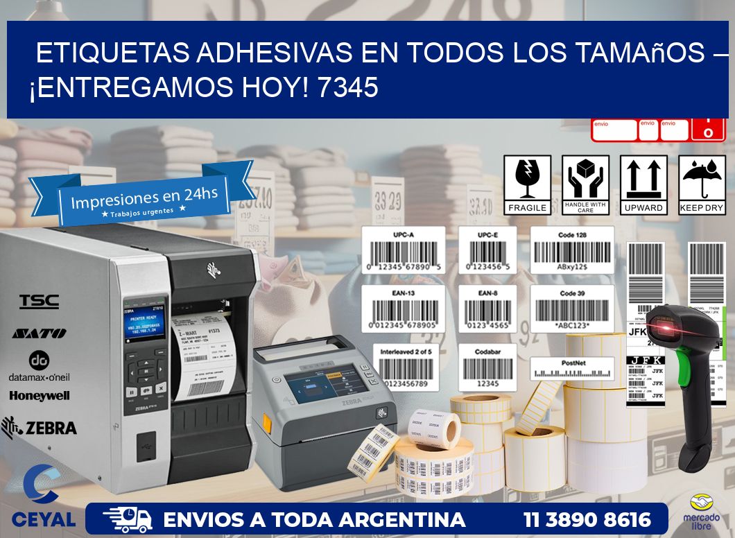 Etiquetas Adhesivas en Todos los Tamaños – ¡Entregamos Hoy! 7345