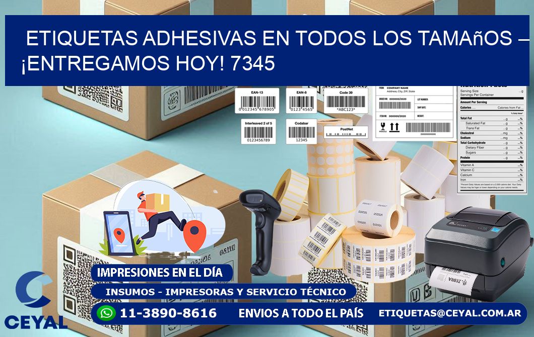 Etiquetas Adhesivas en Todos los Tamaños – ¡Entregamos Hoy! 7345
