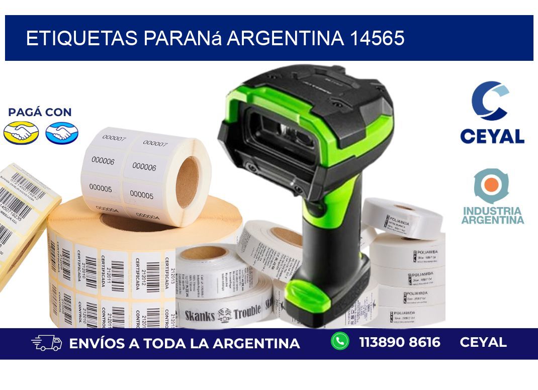 Etiquetas Paraná Argentina 14565