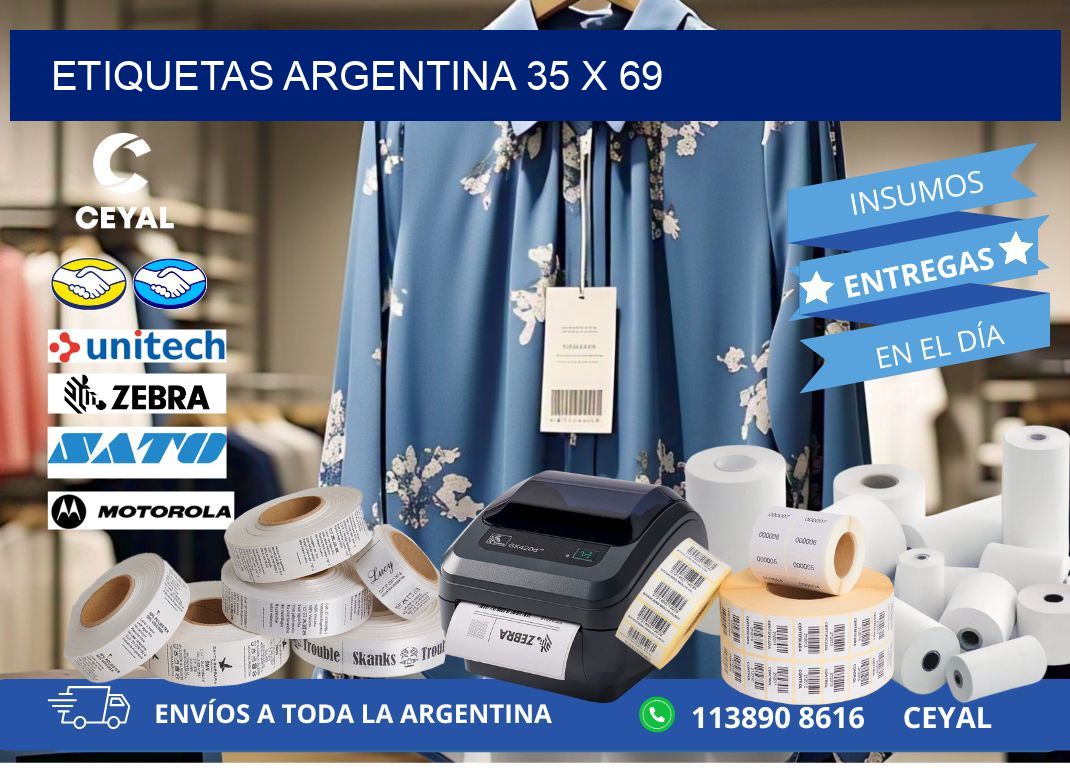 Etiquetas argentina 35 x 69