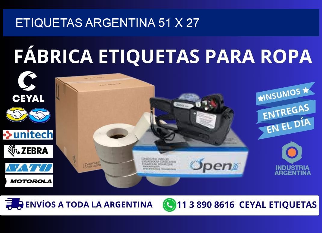 Etiquetas argentina 51 x 27