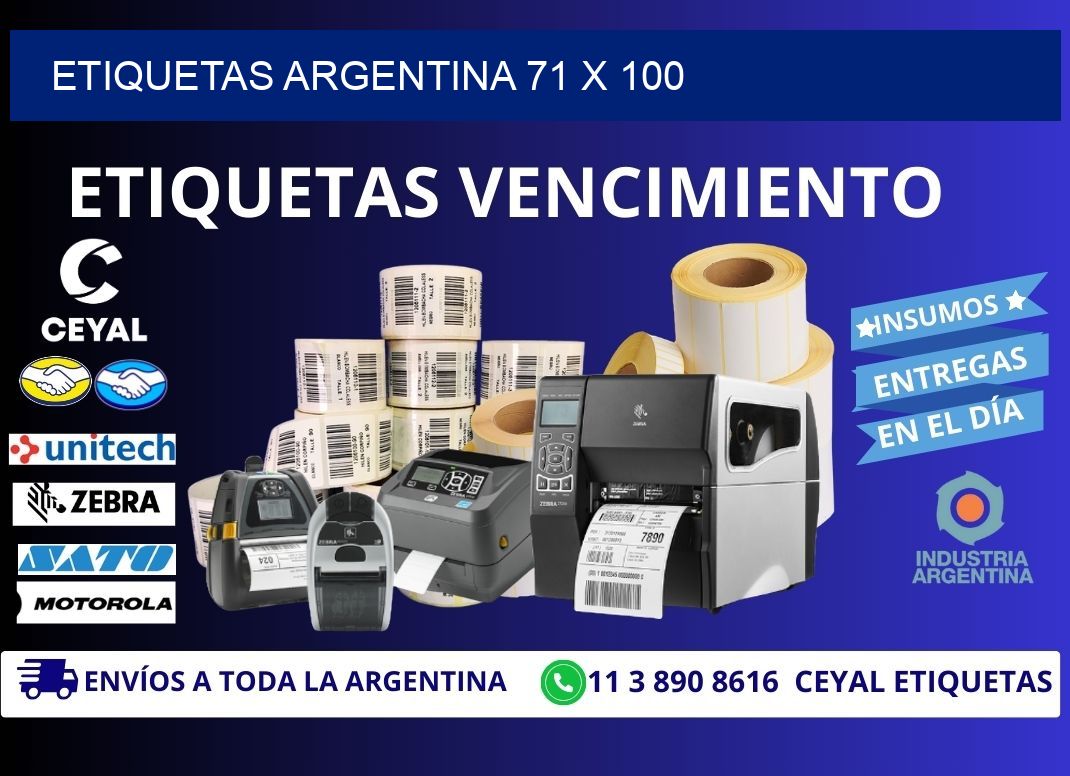 Etiquetas argentina 71 x 100