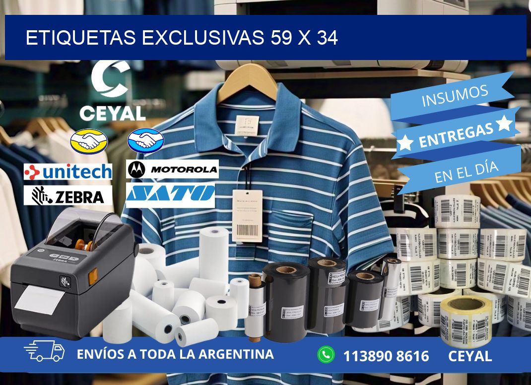 Etiquetas exclusivas 59 x 34
