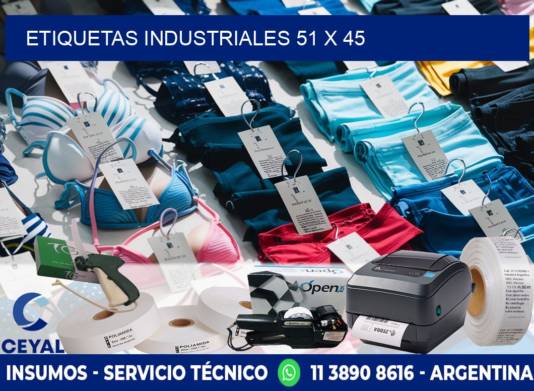 Etiquetas industriales 51 x 45