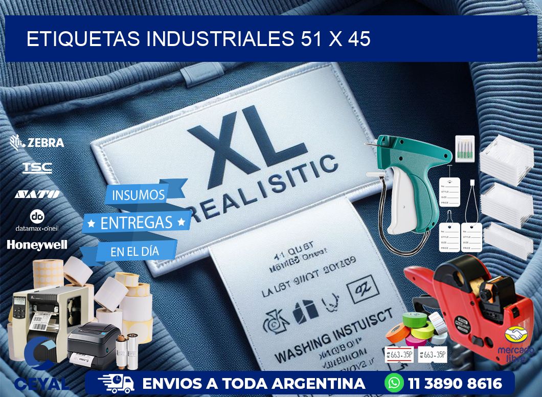 Etiquetas industriales 51 x 45