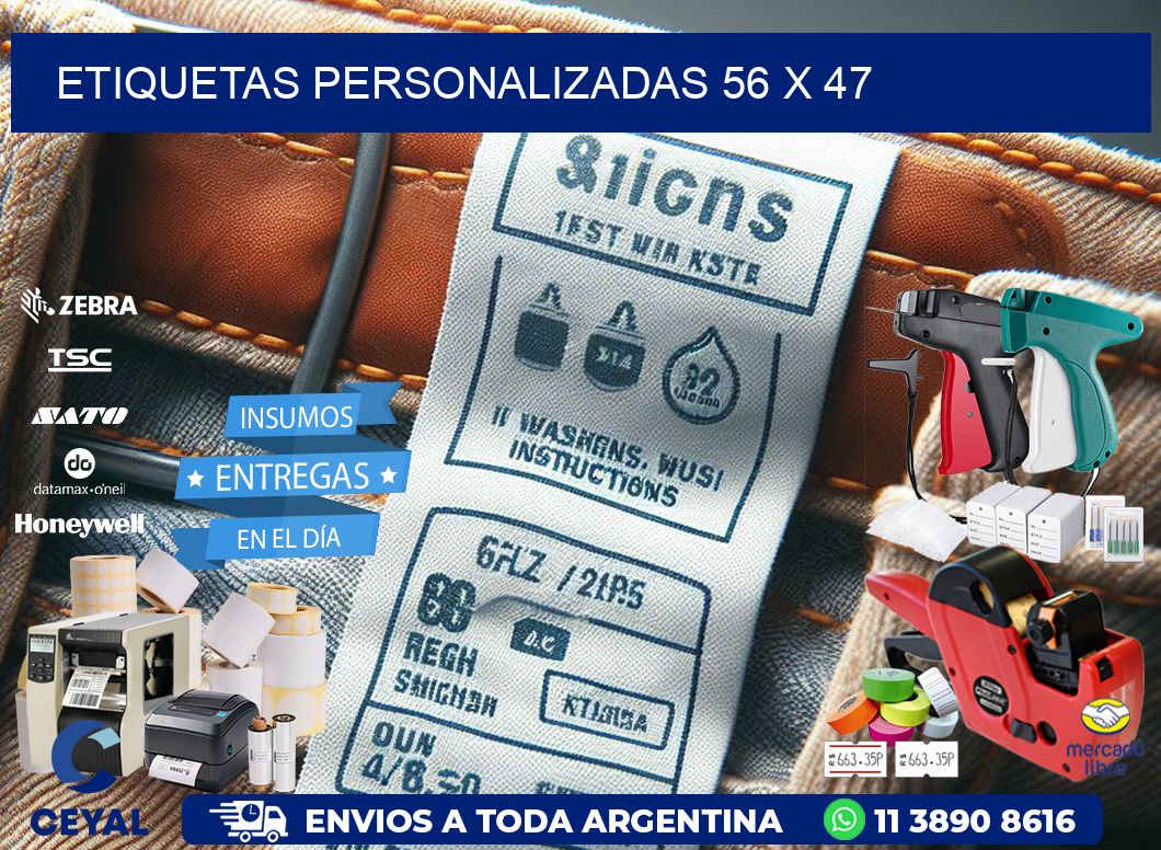 Etiquetas personalizadas 56 x 47