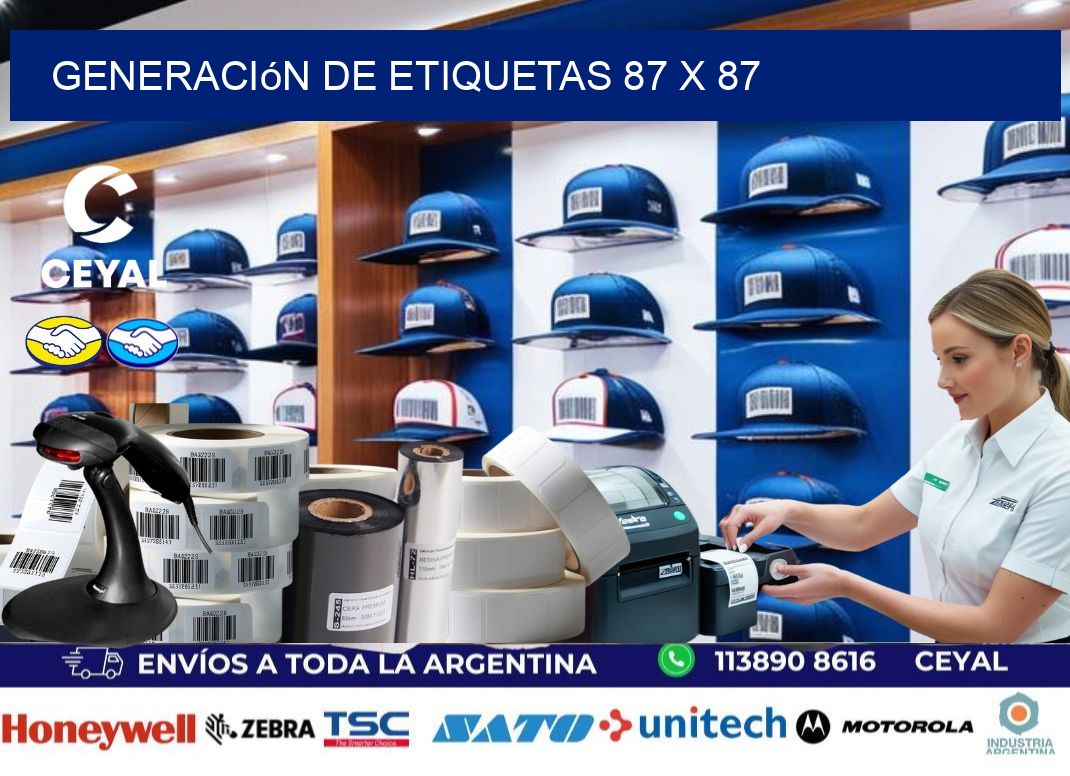 Generación de etiquetas 87 x 87