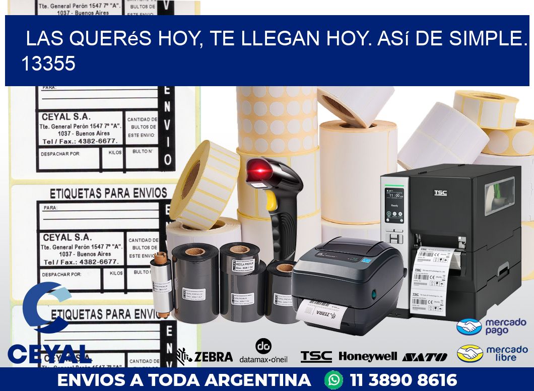 Las Querés Hoy, Te Llegan Hoy. Así de Simple. 13355