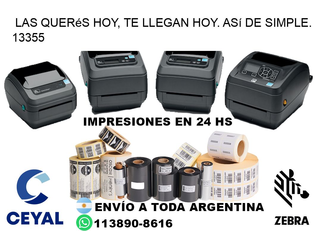 Las Querés Hoy, Te Llegan Hoy. Así de Simple. 13355