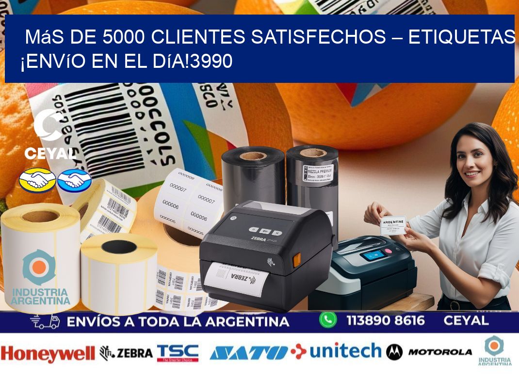Más de 5000 Clientes Satisfechos – etiquetas ¡Envío en el Día!3990