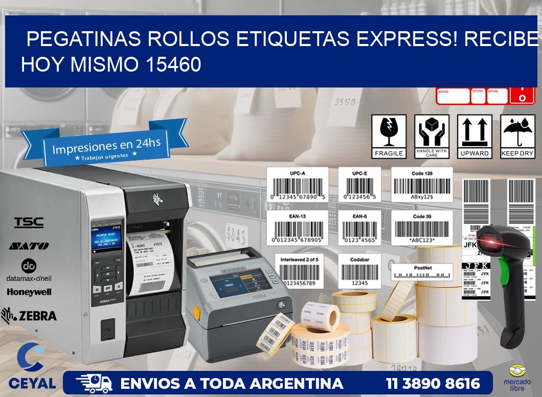 Pegatinas rollos etiquetas Express! Recibe Hoy Mismo 15460