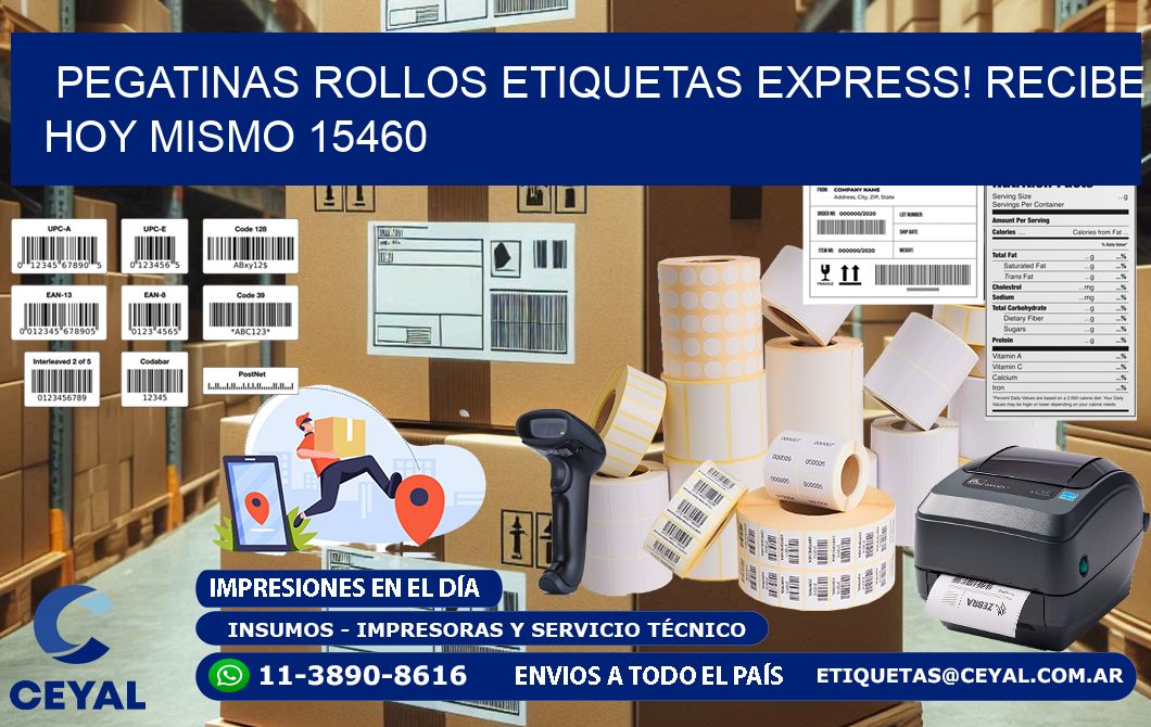 Pegatinas rollos etiquetas Express! Recibe Hoy Mismo 15460