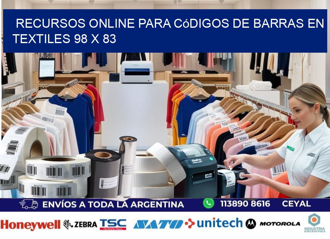 Recursos Online para Códigos de Barras en Textiles 98 x 83