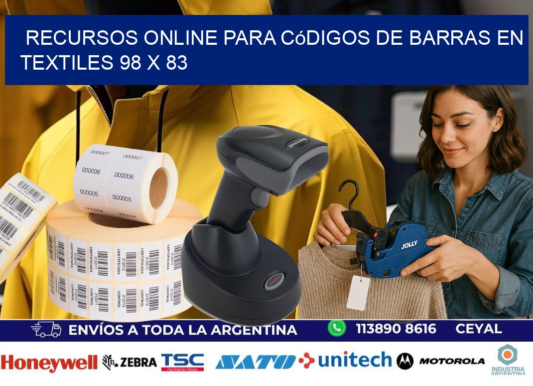Recursos Online para Códigos de Barras en Textiles 98 x 83