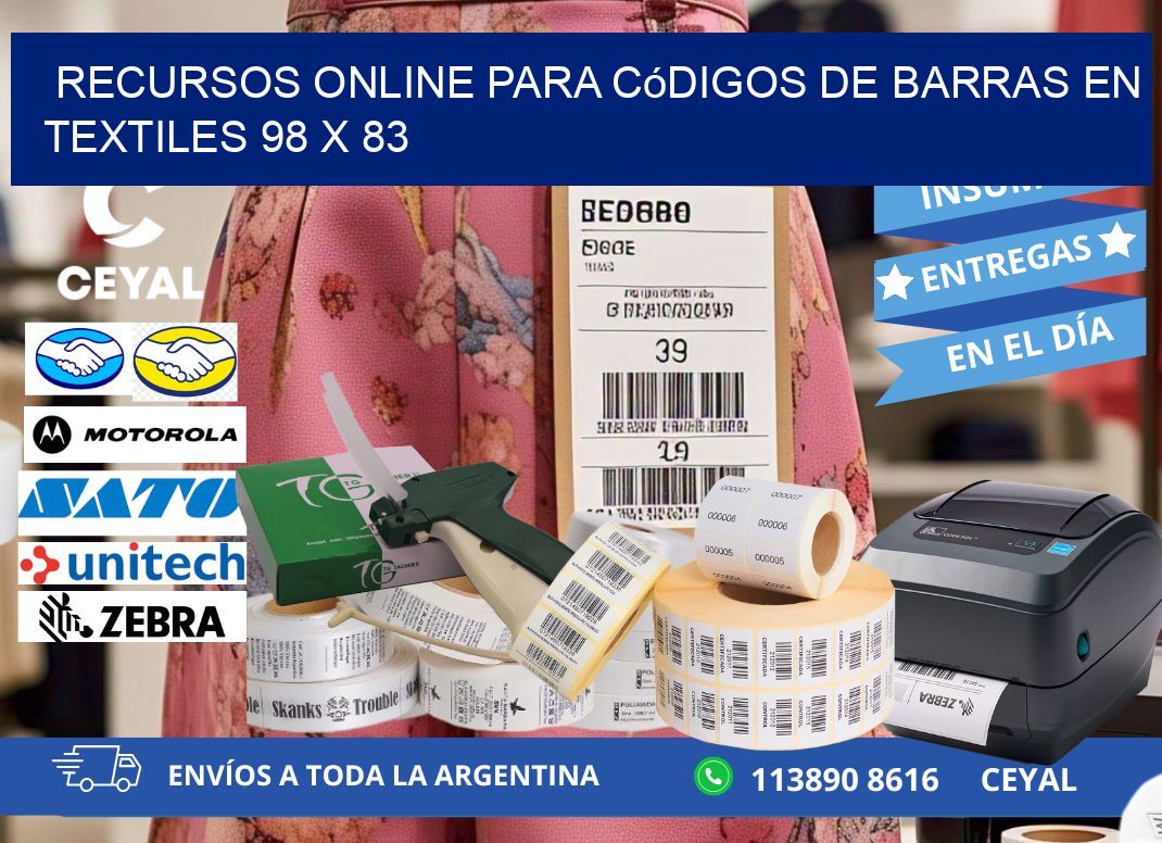Recursos Online para Códigos de Barras en Textiles 98 x 83