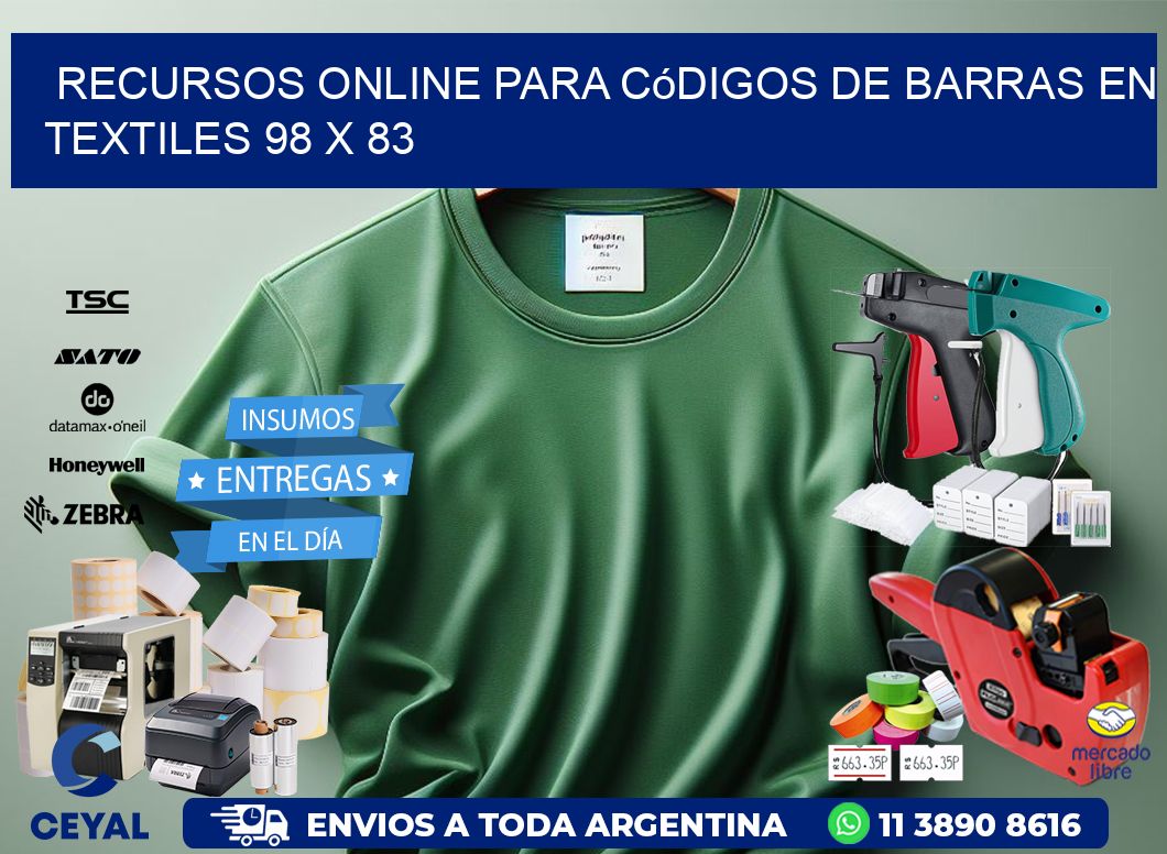 Recursos Online para Códigos de Barras en Textiles 98 x 83