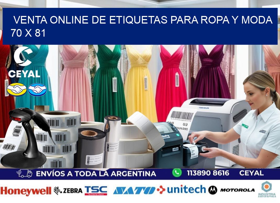 Venta Online de Etiquetas para Ropa y Moda 70 x 81
