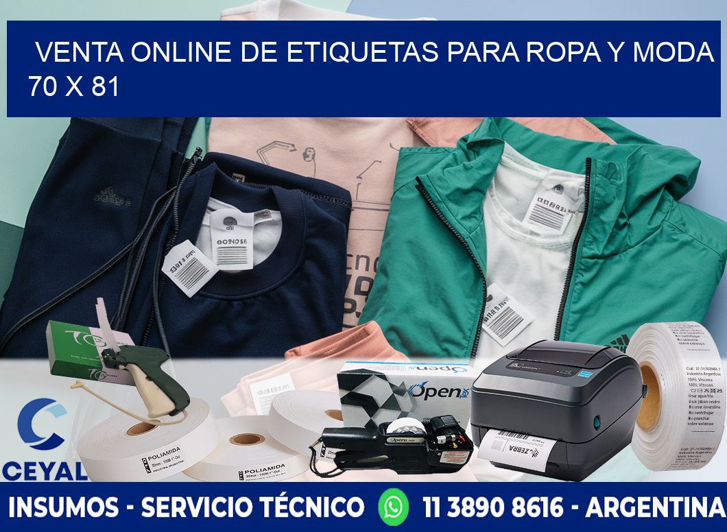 Venta Online de Etiquetas para Ropa y Moda 70 x 81
