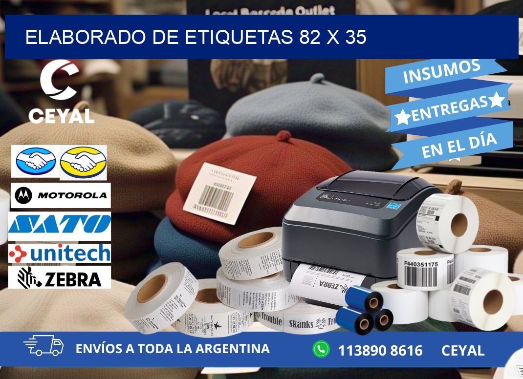 elaborado de etiquetas 82 x 35