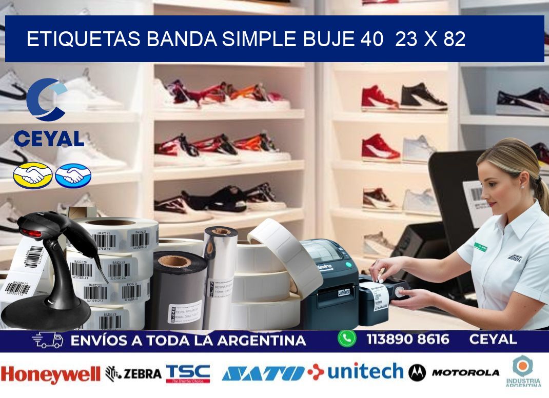 etiquetas banda simple buje 40  23 x 82
