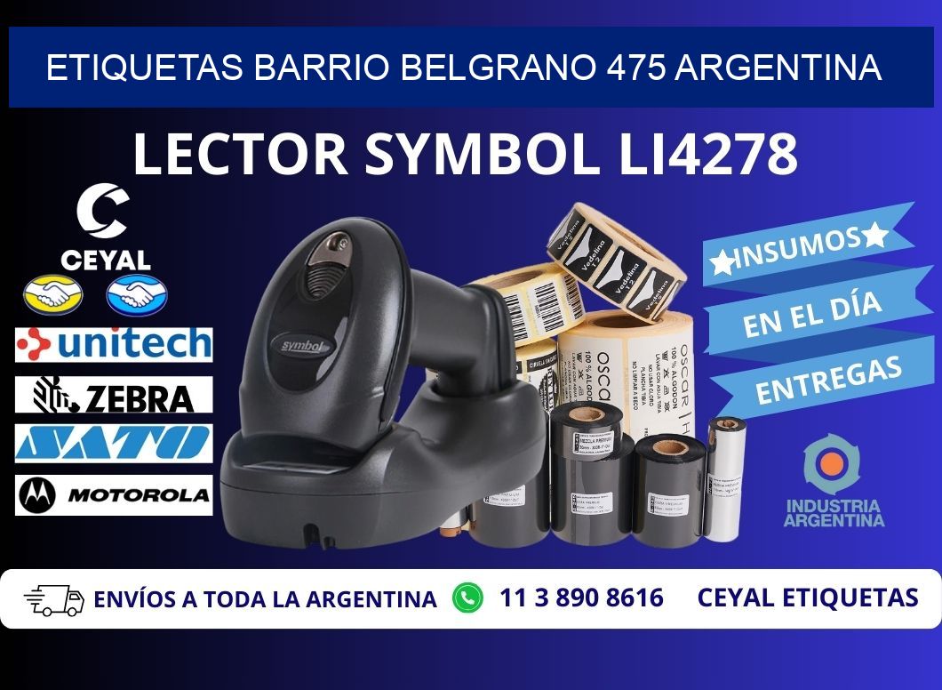 etiquetas barrio belgrano 475 argentina