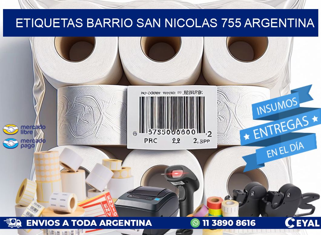 etiquetas barrio san nicolas 755 argentina