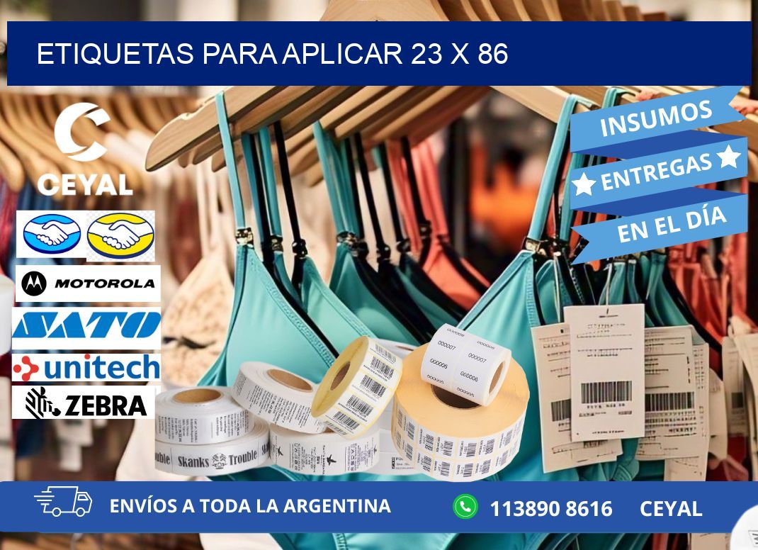 etiquetas para aplicar 23 x 86