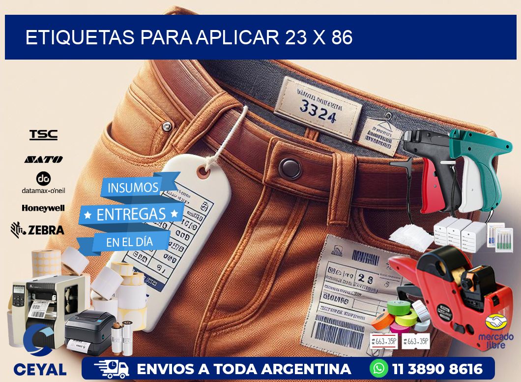 etiquetas para aplicar 23 x 86