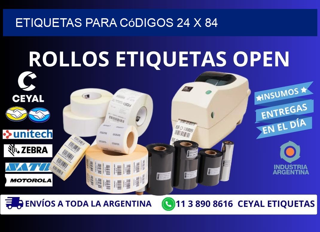 etiquetas para códigos 24 x 84