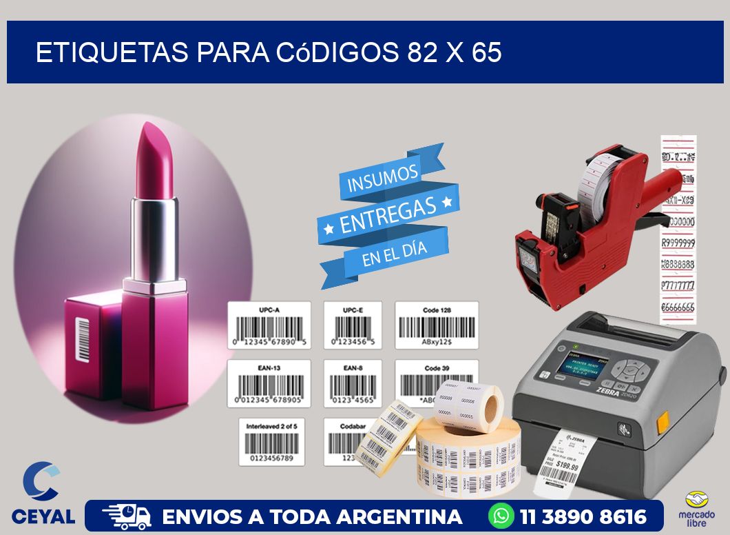 etiquetas para códigos 82 x 65