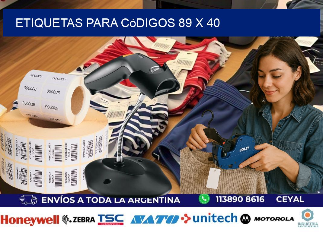 etiquetas para códigos 89 x 40