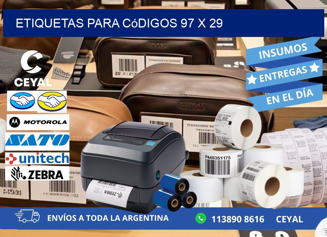 etiquetas para códigos 97 x 29
