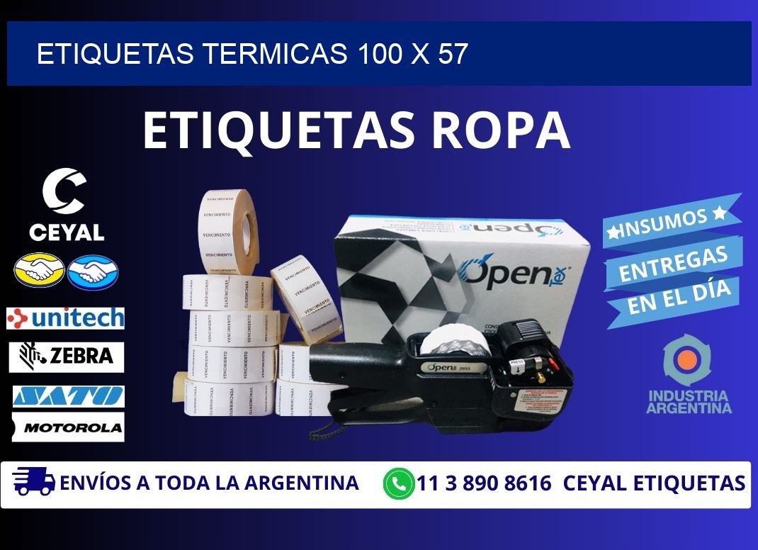 etiquetas termicas 100 x 57
