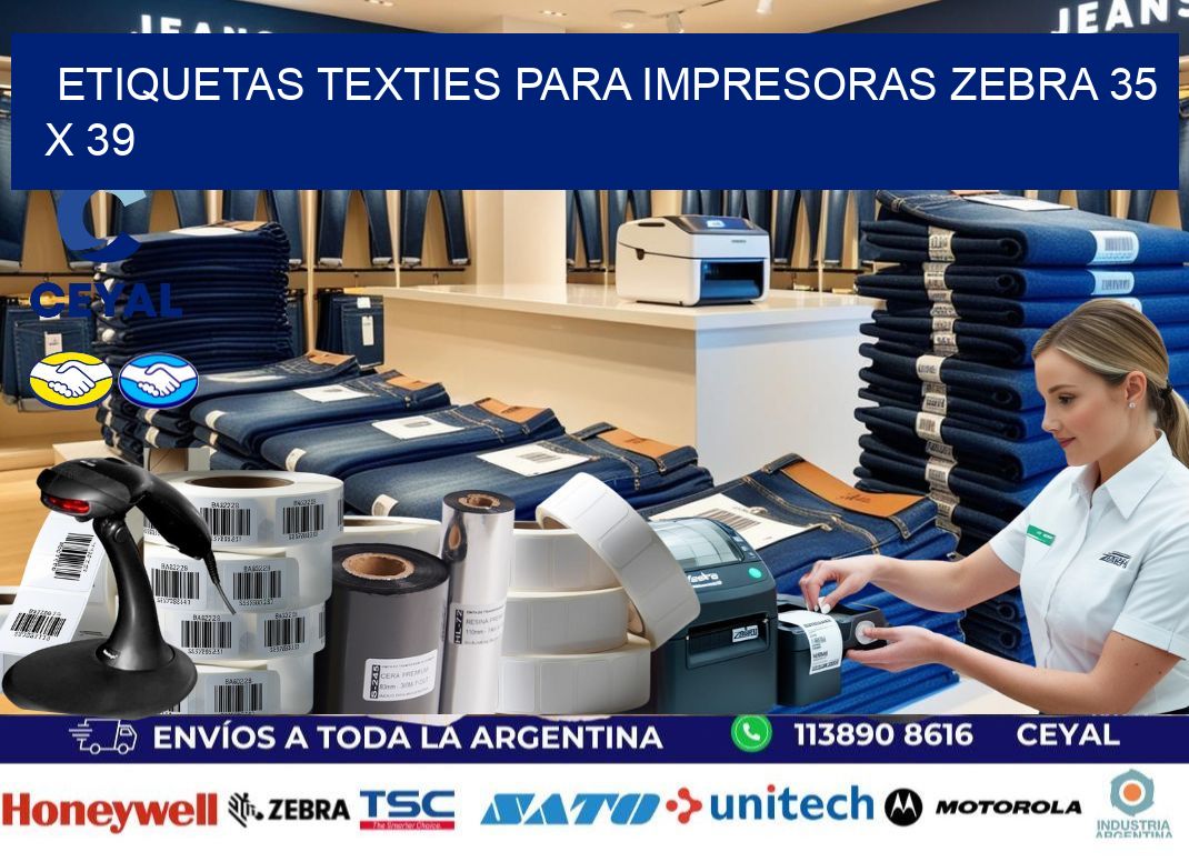 etiquetas texties para impresoras zebra 35 x 39