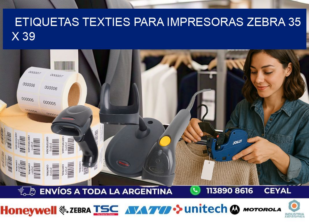 etiquetas texties para impresoras zebra 35 x 39